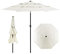 GYMAX Ombrellone da Giardino 3x3 M, Impermeabile con Rivestimento PA e Protezione Solare per Terrazzo, Patio, Cortile (Beige)