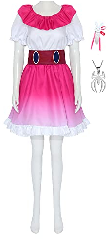 Anime Oshi No Ko Cosplay Kostüm Outfits Uniform mit Halskette Kostüm für Halloween Karneval Anime-Charakter Hoshino Ai Geeignet für Bühnenaufführungen, Anime-Ausstellungen, Geschenke (Weiss, S)