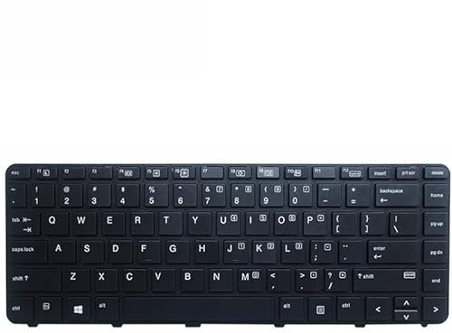YANHAO Nuevo Teclado de Ordenador portátil for HP Probook 430 G3 430 G4 440 G3 440 G4 445 G3 640 G2 645 G2 Teclado inglés US Negro con Marco [Fácil de Instalar]