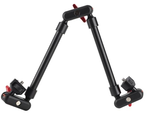 Gelenkiger Magic Arm 22 Zoll, 360° Verstellbare Magic Arm Super Clamp mit 180° Kugelkopf, Magic Arm Kamerahalterung 1/4'' Schraube Doppelkugelkopf-Adapter für LED-Licht,
