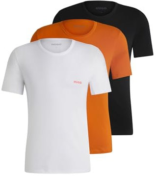 HUGO Herren T-Shirt RN Triplet P Dreier-Pack T-Shirts aus Baumwolle mit Logo-Print Gemustert984 M
