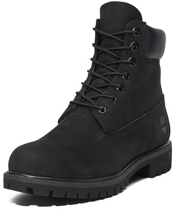 Timberland Homme 6 Premium Waterproof Boot Bottes, Nubuck Noir V1, 41.5 EU Large