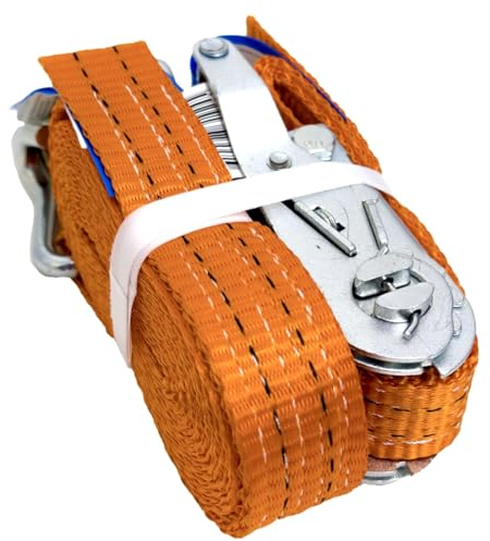 TAMS® Spanngurt, Zurrgurt mit Ratsche und Haken EN 12195-2, 1T - 2T (2T, 2m)