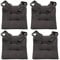 MAGMA Fino Stuhlkissen Sitzkissen Schleifenband Auflage Polster Stuhl Stuhlauflage Rattanstühle extra dick Esszimmerstühle 4er Set Indoor Outdoor (Anthrazit)
