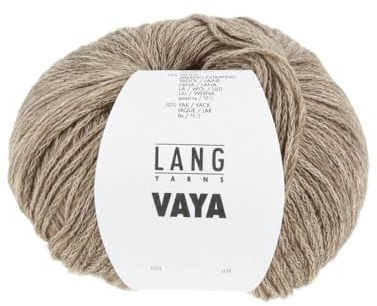 50g Vaya - Farbe: 26 - braun melange - luftiges Garn aus Baumwolle, Merino und Yak