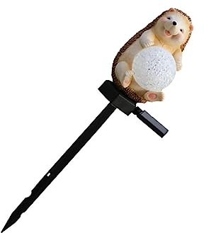 POPETPOP 1stk Solar-cartoon-licht Igel Dekor Lichterketten Aus Metall Igel Park Garten Led-lampe Solar Igel Lichter Harzstatuen Im Freien Igel-gartenstatue Cartoon-lichter Karikatur Pp