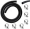 10mm Fuel Hose Inner Diameter Fuel line Set 1 Meter Fuel Pipe,with 6 pcs Hose Clamps,for Trucks, Cars, Tractors and Small Engines Fuel line Set