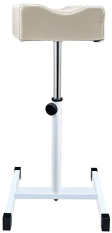 LOVEVLOGY Tabouret de pédicure, manucure, soin des pieds, réglable en hauteur, repose-jambes, soin des pieds, pour salon de manucure, massage spa, salon de beauté, gris clair
