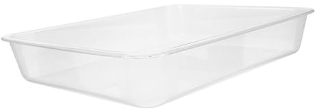 SHOWERORO 1Pc Plateau Alimentaire Transparent Assiette De Boulettes Assiette Dim Sum Assiette Alimentaire Rectangulaire Assiette De Friandises De Fête Plateau De Service Conteneurs De