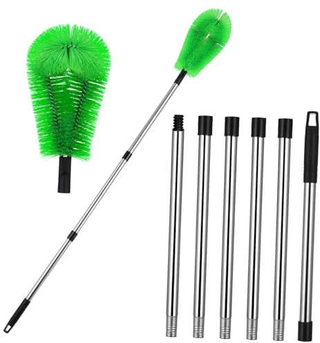 WESIEVYA Adjustable Gutter Cleaning Tools Gutter Brush for Roof Ceiling High Reach Cleaning Tool Bendable Head Household Supplies