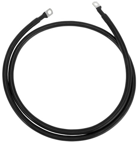 VekAuto 1 Câble D'Onduleur De Batterie 2 Awg Calibre 5Ft 5/16 Câble De Batterie À Cosse Universel pour Voiture Véhicule Bateau Camping-Car Solaire Cuivre Étamé Noir