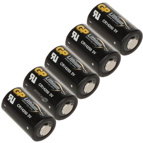 SIMPLETEK - 5X Batteria al Litio non Ricaricabile CR2 3V 900mAh per Rilevatori di Fumo e Telecamere