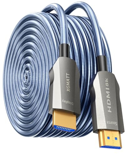 XGMATT 30M 8K HDMI Glasfaserkabel - Stahlpanzerung, HDMI 2.1 48Gbps