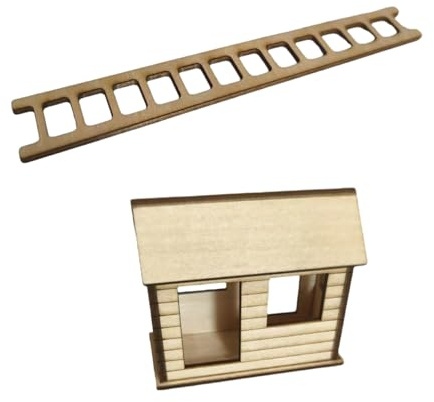 JDNH Miniatur-Baumhaus-Ornament aus Holz für kreative Zimmerpflanzen-Display und ästhetische Blumentöpfe, Dekoration, Modell, Heimdekoration