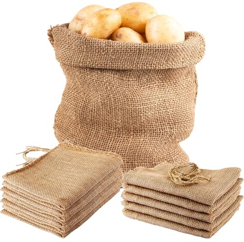 LDXDRU 20er Set Jutesack für Pflanzen, 40x60CM Jutesäcke, Jute Sack Jutesack Pflanzenschutz Winter, Jutebeutel Jutesäckchen Strapazierfähig/Kartoffelsack/Frostschutz