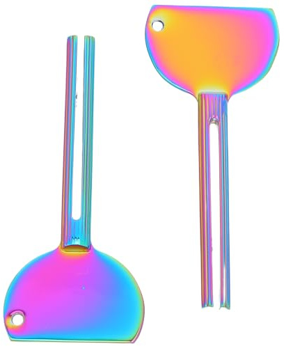 2 Stück Zahnpastatuben Ausdrücker aus Zinklegierung, Manuell | Zahnpastatube und Lotiontube, Leicht, für Bad und Geschäftsreisen, Modernes Design