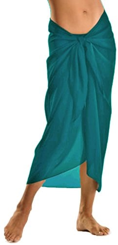 TOSKATOK® Frauen Mädchen Sexy stilvoller Strand Wickelrock Sarong Pareo in Unifarben