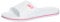 Brandsseller Claquettes de bain/chaussures de plage pour femme - Uni avec rayures latérales sur la semelle - Blanc - Blanc., 40 EU