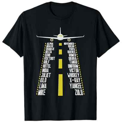 Piloten-Alphabet fürs Fliegen, Flugzeug, Flieger-Sprüche T-Shirt