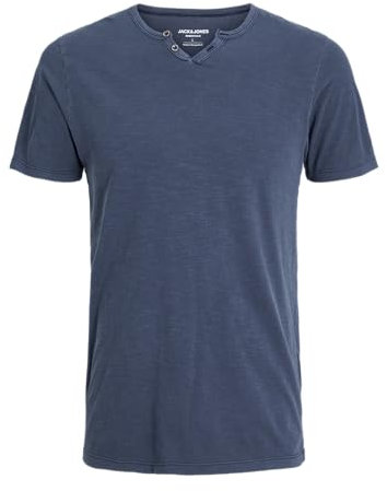 JACK & JONES Men's JJESPLIT Neck Tee SS Noos (Pack of 4), Navy Blazer/fit: Slim, XS