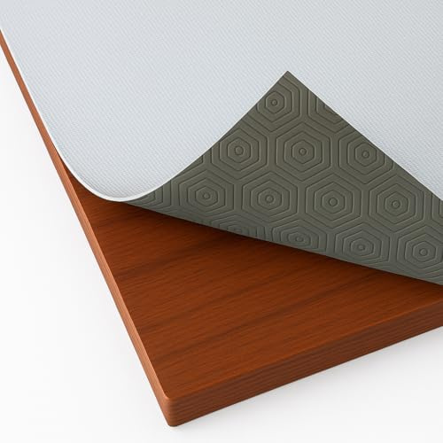 DecoHomeTextil Heimtextilmanufaktur Tischpolster Tischschoner Tischbelag Tischschutz Grau Rechteckig 95 x 100 cm Schutzbelag Schoner