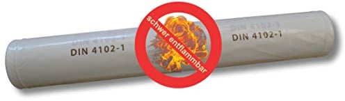 Schwer entflammbare B1 Folie - 2 x 50 m 200 µ - 100 m² pro Großrolle - [DIN 4102] - weiße Dampfsperrfolie - verschiedene Abmessungen und Stärken (2x50m / 200µ)
