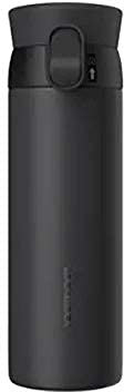 LocknLock WannaBe-Thermobecher, Schwarz, 450ml, BPA-freier doppelwandiger, vakuumisolierter Edelstahl-Thermobecher mit One-Touch-Deckel, leichter Becher zum Mitnehmen für Kaffee, Tee und Wasser