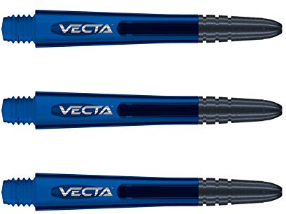 WINMAU Vecta Blau Mittel Polycarbonat Schäfte - 1 Satz pro Packung (Insgesamt 3 Flüge)