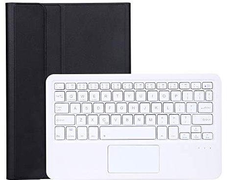kuaijiexiaopu Fundas For Samsung Galaxy Tab S6 Lite, Split Touch Bluetooth Keyboard Flip Tablet Funda PU Cuero Stand PC Shell for Samsung Galaxy Tab S6 Lite P615 P610 ( Color : Black White keyboard )