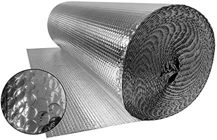 ACXIN Isolierfolie Luftpolsterfolie Aluminium Dämmfolie Isolierungsfolie Wärmehaltung Dachisolierung Thermofolie für Fenster, Auto - Geeignet für Wärmedämmung, Kälteschutz, Verdunklung (1.0 x 30m)