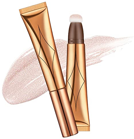 AOOWU Contour Beauty Wand, Liquid Highlighter Contour Beauty Wand with Cushion Applicator, Matte Liquid Blush Wand, Long Lasting Smooth Lightweight Beauty Wand Makeup