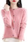 MOGSA Cardigan Chandails Printemps et Automne Creux Laine Cardigan Femmes O-Neck Top Cachemire Pull Tricoté Sans Couture Bottoming Shirt Tour Extérieure