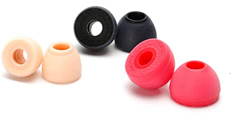 HiFiGo SeeAudio x Zeos Render Memory-Schaum-Ohrstöpsel, In-Ear-Monitore, Silikon-Ohrstöpsel, Komfort und Isolierung (Rot-L) (3 Paar))