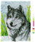 VIONNPPT Wolves and Tiger Series Latch Hook Carpet for Yourself Latch Hook Kits for Children Adults 60 x 40 cm DIY Craft Gifts (Grey)