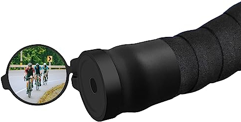 Arkham Fahrradspiegel für Lenker, Mini Rückspiegel Klappbarer, Gummi-Befestigungshülse für den Lenker, Lenkerendradspiegel 360° drehbarer universeller Fahrradspiegel für Rennrad, für Lenker