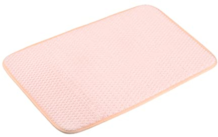 sourcing map Microfibra Plato Secado Estera 2uds, Ultra Absorbente Microfibra Secado Estera Platos Escurridor Almohadilla Rápido Secado Escurreplatos Esteras para Cocina Mostrador-Rosa
