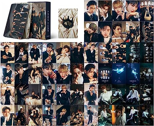 55 Stück Kpop Enhypen Fotokarten Dark Blood Enhypen Lomo Karten Enhypen Neues Album Mini Lomo Karten ENHYPEN Poster Karten für Fans (DB)