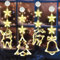 VEEKAY 4 Pezzi Lampada a Ventosa Per Natale,Luci per finestra ,8 stelle LED + 4 elementi natalizi LED,Bianco CaldoLuci ,Timer,Batteria, per la decorazione di Natale