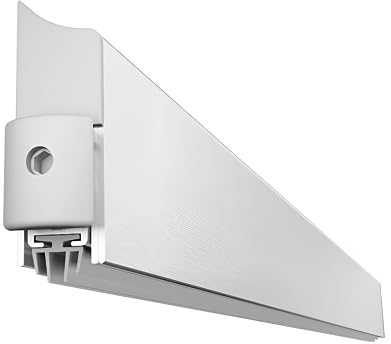 Gedotec Joint de sol abaissable, argenté, 1 pièce joint de porte inférieur automatique, 13 x 39 mm, APPLIQUE | Longueur 930 mm – Peut être raccourci | Joint d'abaissement pour portes | Joint de sol de