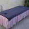 Highdi Massage Bettlaken mit Loch, Waschbare Massage Tischdecke Atmungsaktiv Bezug für Kosmetiksalon, Spa, Massage, Behandlung (100 * 200cm,Grau)