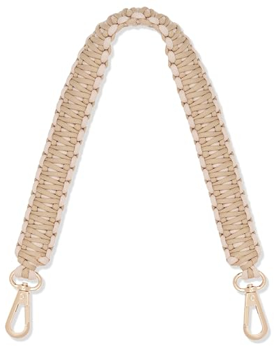 Expatrié Taschengurt zum Wechseln Kurz Beige - Yasmine - Gewebter Tragegurt für Taschen - Handtasche Bauchtasche Umhängetasche - Mehrfarbiger Gurt als Taschenhenkel & Accessoire