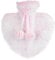 A2Z Hot Water Bottle 800ML Pink Heart Shaped Plush Faux Fur Pom Pom Fleece Cover Hot Water Bag for Pain Relief Cosy Nights and Relaxation