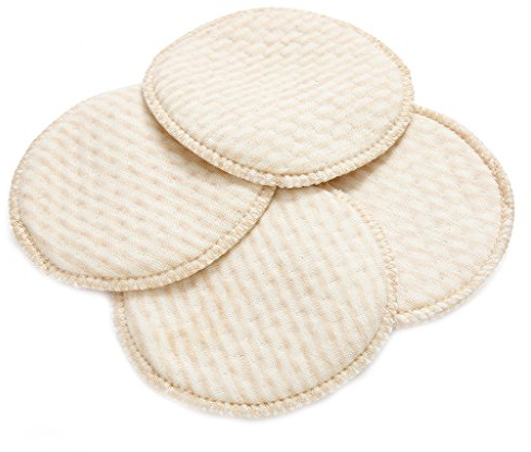 4 Stück Stilleinlagen Saugfähigkeit Weiche Atmungsaktive Bio-Baumwolle Pads für Anti-Überlauf Stilleinlagen Stillzubehör Einweg Einzeln Verpackt