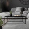 ML-Design Couchtisch 110x39,5x59 cm Schwarz in rechteckiger Form, Metallgestell, Industrie-Design, Tisch für Eingangsbereich, Beistelltisch Wohnzimmertisch Konsolentisch Sofatisch Flurtisch Dekotisch