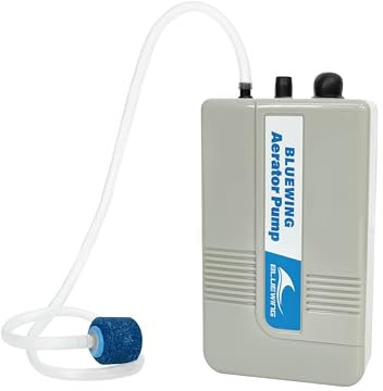 BLUEWING Aerator Pump Bait Bubbler Aquarium Fish Tank Oxygen Air Battery Powered Portable for Outdoor Fishing