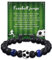 YELUWA Fussball Geschenke Jungen, Fußball Geschenke für Jungs, Fussball Armband Geschenk für Sohn Teenager Enkel Neffe Bruder 6 7 8 9 10 11 12 Jahre Geburtstag für Jungen Naturstein Armband Blau