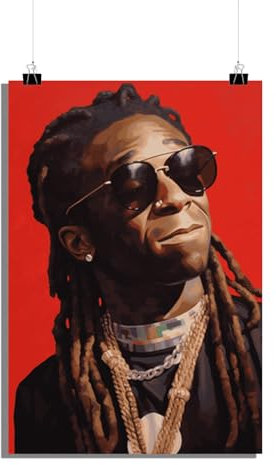 25 Artstreet Lil Wayne Rap Legende Poster | Kunstdruck | 180 g mattes Papier | Wanddeko für Wohnzimmer und Jugendzimmer | 50 x 70 cm