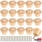 Heozhuyi 20 Piezas Pomos y Tiradores de Madera Redondos, Tiradores y Pomos Perillas de Madera de Puerta para Cajones Armarios Cocina Dormitorio Aparador (38X26MM)