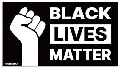GEEKBEAR Black Lives Matter Auto Magnet – Reflektierend, Wetterbeständig, Auffällig – 18cm x 10cm (Fist)