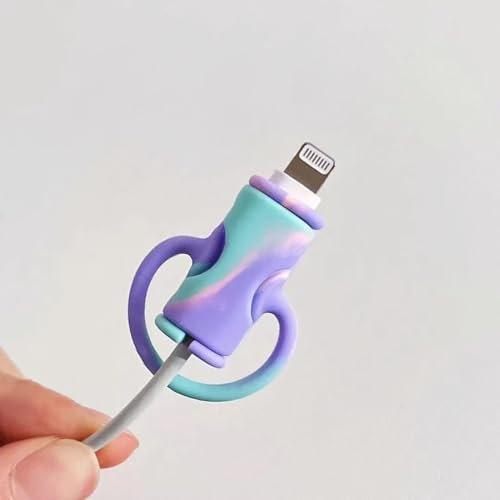 Data Cable Protector Cover,Cute Silicone Data Cable Winder Mini Portable,Reusable Data Cable Protector,Universal Mini Data Cable Protective Cover